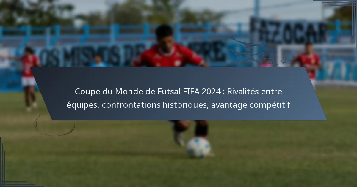 Coupe du Monde de Futsal FIFA 2024 : Rivalités entre équipes, confrontations historiques, avantage compétitif